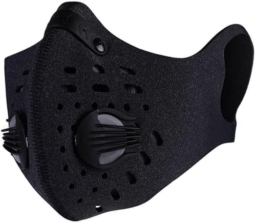 BEAHING Masque Facial de Protection Contre la poussière, Masque de poussière en Carbone activé Masque Sportif Anti-poussière Masque Facial Anti-Pollution pour Moto Cyclisme Running Outdoor Activités - Poukt
