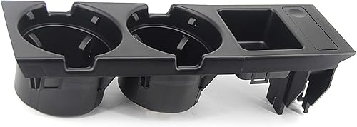 ihreesy Support Porte-gobelet de la Console Centrale, 51168217953 Support de Verre de Console Intérieure de Voiture Avant Support de Verre de Console Centrale Compatible avec 3Series E46,Gris - Poukt