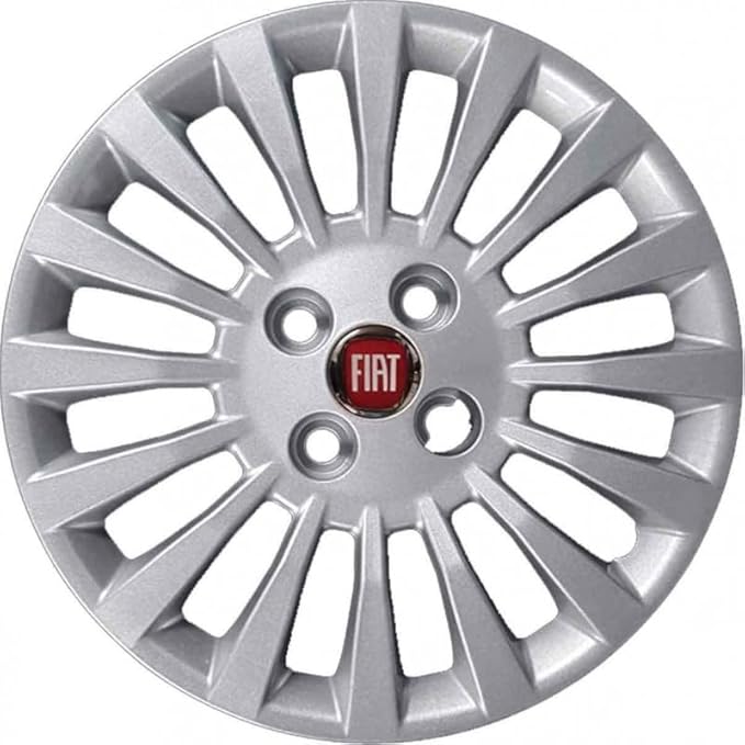 Kit de 4 enjoliveurs adaptables - pour Fiat Punto Restyling (deuxième série) modèle 2007 - diamètre 14' - Non d'origine - Poukt