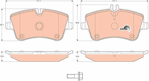 TRW GDB1413 Plaquettes de Frein Kit de 4 pour Mercedes-Benz CLASSE C (W203) 2000-2007 Essieu Avant et Autres Véhicules - Poukt