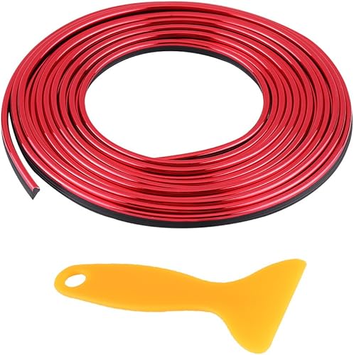 Keenso Intérieure de Voiture Bandes Décoratives, Autocollants Bande de Garniture Bande de Moulage Bandes d’Habillage Flexible pour Voiture 5m DIY(Blue) - Poukt