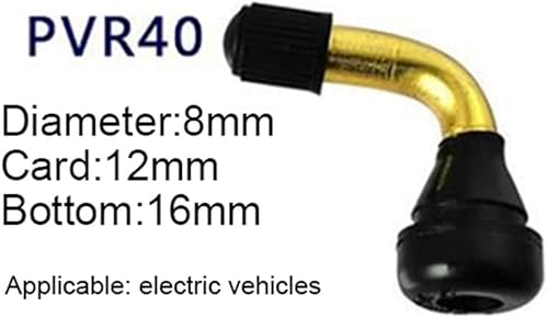 Kit de remplacement de pneu sans chambre à air - 4 valves en caoutchouc avec design coudé unique améliorant la performance (4 pièces PVR70) - Poukt