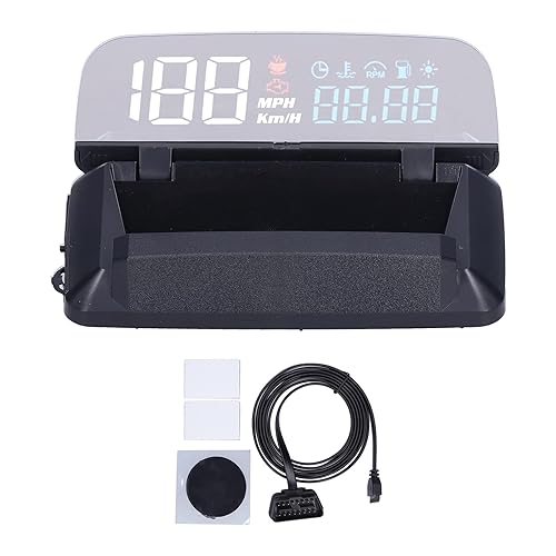 EBTOOLS pour tête haute voiture Affichage Tête Haute Voiture Voiture HUD Affichage Tête Haute Affichage Tête Haute Modification Universelle Adaptée aux Véhicules Conformes à la Norme OBD II - Poukt