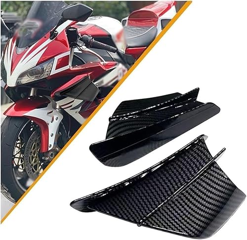 Aileron Latéral Carénage Moto pour Yam&aha YZF R1 R25 Winglet De Moto Aile Latérale Aérodynamique Aileron Aileron Latéral De Moto(Glossy Carbon Look) - Poukt
