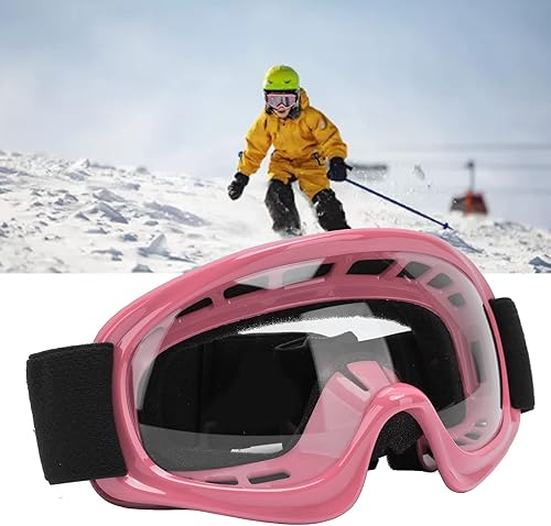 Lunettes de moto pour enfants, lunettes de moto Dirt Bike pour enfants, lunettes de moto résistantes aux impacts et aux UV, pour le ski tout-terrain(Rose) - Poukt
