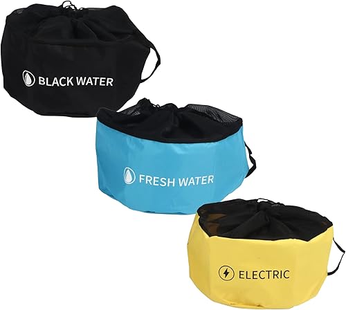Sacs de Rangement pour Camping-cars Sacs de Rangement pour Tuyaux de Camping-car Sac Multifonctionnel D'accessoires de Camping-car pour Tuyaux D'égout Tuyaux D'eau Noire Fraîche (3 couches) - Poukt