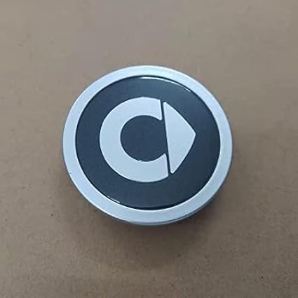 dzggs 4 pièces Auto Cache Moyeux pour Smart 451, 59mm, ABS Aluminium Enjoliveur Centre Roue Couvercle de Moyeu Central de Jante avec Logo - Poukt