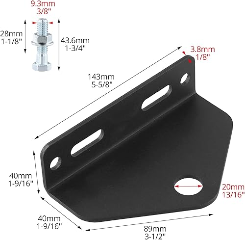 QWORK® Connecteurs métalliques robustes pour remorques de tracteurs de pelouse, remorques de vélo et plus encore - matériel de montage inclus - Poukt