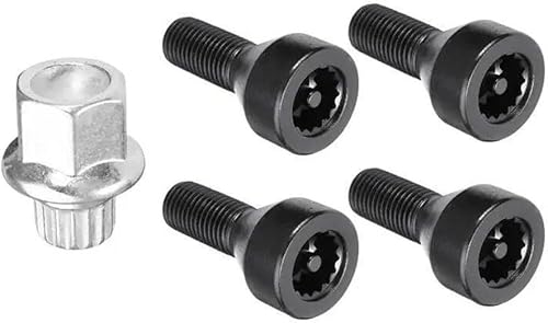 RAVTAKL Voiture Boulon Vis Écrou Compatible avec BMW Boulons De Roue en Alliage D'aluminium pour Bouchons À Vis De Verrouillage De Roue M12 X 1,5 36136786419, 36131180882, 36136764057 4 Pièces - Poukt