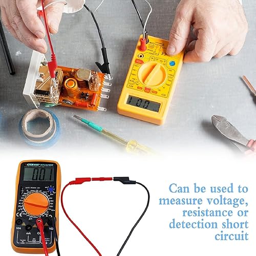 Telituny Fils de Test De Fiche Banane, 10 Fils de Test En Silicone P1530, Fiches Banane Empilables Sur Planche à Pain, Kit de CâBle Ruban Pour Tests De Diagnostic Automobile MultimèTre - Poukt