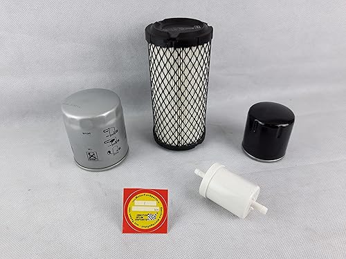 Lot de filtres (grand) compatibles avec les filtres à huile Kubota BX 231, filtre à air, filtre à carburant, filtre hydraulique - Poukt