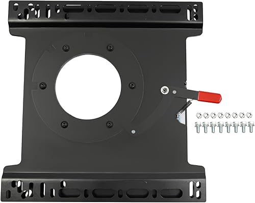 HuKaiL Siège rotatif T5T6 pour camping-car - Console rotative à 360° - En acier robuste - Base rotative en tôle d'acier pour une large gamme de modèles - 46,5 x 46 cm - Poukt
