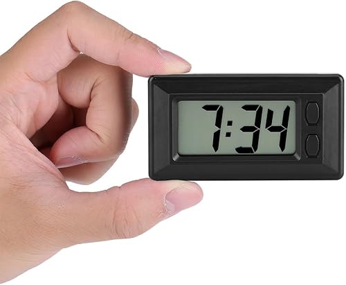 Mini affichage électronique automobile de moto d'horloge de bureau d'horloge LCD horloge numérique avec 7,7 * 4,2 cm - Poukt