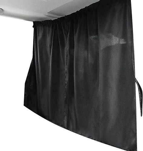 JUTTAUTO Rideau de séparation de voiture - 190 x 120 cm - Grande housse de pare-soleil noir pour siège avant et arrière - Pour fenêtre latérale - Pour camping-car T5, T6 - Poukt
