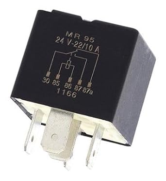 Relais Inverseur 5 Broches - Idéal pour Circuit Électrique - Léger & Compact - 6497 - Avec support - 12V - Poukt