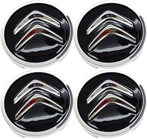 OUXVSLJA 4 pièces Auto Cache Moyeux pour Citroen C3 C4 C5 Elysee Berling Xsara Picasso Cactus DS3 DS4 DS6,étanche et Antirouille Les Capuchons De Moyeu Jante Couvercle Anti Poussière,60mm-Grey - Poukt