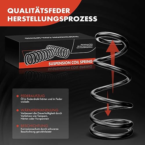 Frankberg 2x Ressorts de suspension Essieu Avant Compatibles avec W203 2000-2007 CL203 2001-2011 S203 2001-2007 C209 2002-2009 A209 2003-2010 - Poukt