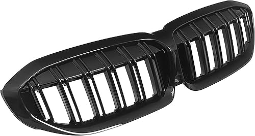 Gangying G20 G21 Grille De Calandre Avant pour BMW 3 Série G20 G21 Calandre De Voiture Grilles Noir Brillant Double Lattes 2019 2020 2021 - Poukt
