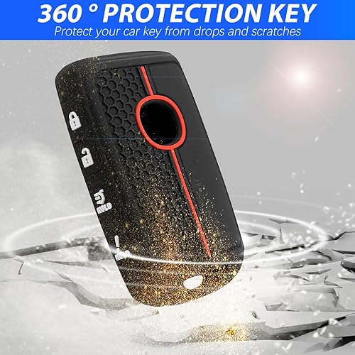 LbsAMP Coque Clé de Voiture 4 Boutons Compatible avec Mazda 3 6 CX30 MX30 CX9 X9 CX4 CX5 X5 CX8 MX5 SS30 Protège Clef de Voiture avec Porte Clés Télécommande Housse Coque de Protection Silicone - Poukt