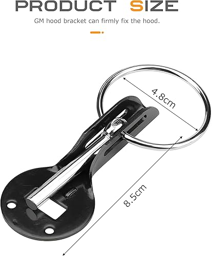Flaconi Serrure de Capot de Voiture,Kit de Verrouillage des Goupilles de Capot, Verrouillage Universel à Goupille de Capot en Aluminium,Verrou Capot attache Rapide,Pour Les Voitures Course Et Sport - Poukt
