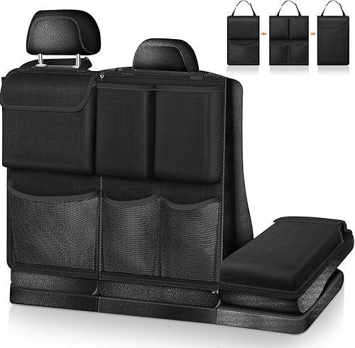 FINTIE Organisateur de Voiture de Coffre - Détachable Sac de Rangement Voiture Multipurpose Organisateur de Siège de Voiture Poche pour voiture accessoires interieur pour Jeep, SUV, Van (Noir/Noir) - Poukt