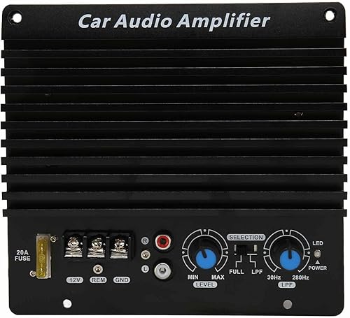 Carte D'Amplificateur de Voiture 12 V, Conception Ultra Mince de Dissipation Thermique Stable, Amplificateur de Carte de Caisson de Basses de Voiture en Alliage D'aluminium Haute - Poukt