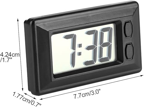 Mini affichage électronique automobile de moto d'horloge de bureau d'horloge LCD horloge numérique avec 7,7 * 4,2 cm - Poukt