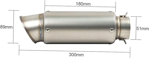 Shkalacar Silencieux Moto Tuyau d’échappement de Moto Universel,de Tuyau d'échappement de Moto de Scooter de Motard de Moto de 51mm en Acier Inoxydable - Poukt