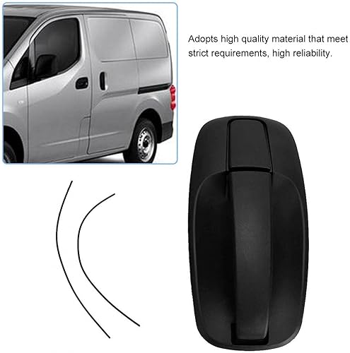 Qiilu Poignée de Porte Intérieure, Poignée de Porte Intérieure Arrière Noire Gauche Droite Universelle pour Trafic 2001-2008 - Poukt