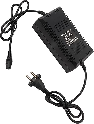Ejoyous Chargeur de Chargeur 36V Charger, Chargeur 36V Batterie de Plomb pour Scooters électriques, Arrêt Automatique du Connecteur à 3 Broches à Pleine Charge (Prise UE) - Poukt