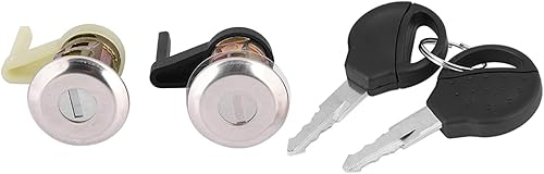 Ensemble de Serrure de Porte de Voiture de Grande Performance, avec Barillet de Serrure, 2 Clés pour 206 1998-2009 - Poukt