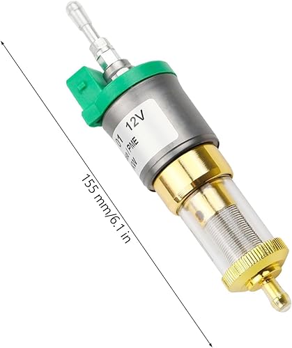 Chauffage Diesel Pompe à Gasoil 12V 28ML 1KW-5 KW - Pompe à Carburant pour Chauffage d'Air Diesel, Pompe à Double Filtre, Ultra-Silencieuse pour Moteur à Essence - Poukt