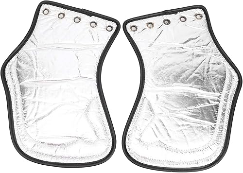 QANYEGN Selle De Déflecteur De Chaleur 2 Pièces, Cté De Déflecteur De Chaleur en PU, Coussinet De Déflecteur De Bouclier Thermique De Selle Latérale en Cuir pour la Plupart des Motos - Poukt