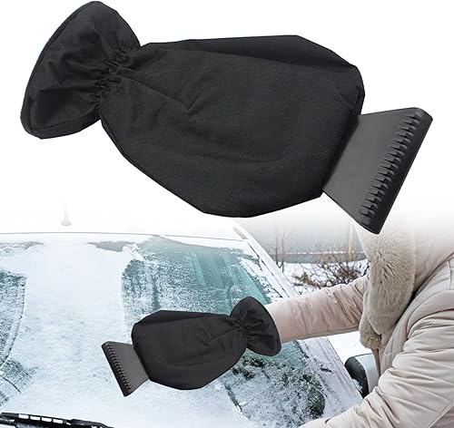 TUKNN Grattoir Vitre Voiture avec Gants, Gratte Givre Pare-Brise Moufle, Grattoir à Glace avec Gants Raclette Pare Brise, Glace Gratte Glace Voiture Professionnel Rencontre Le Meilleur Grattoir, Noir - Poukt
