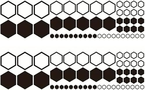 Lot de 104 autocollants de décoration de voiture - Motifs uniques pour véhicule personnalisé (jaune) - Poukt