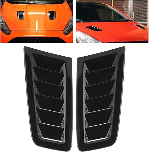 Aérations de Capot pour Focus RS MK2 Style, 2 Pièces Universelles Aérations de Capot Moteur Capot Moteur Pièces Extérieures de Voiture (Noir brillant) - Poukt