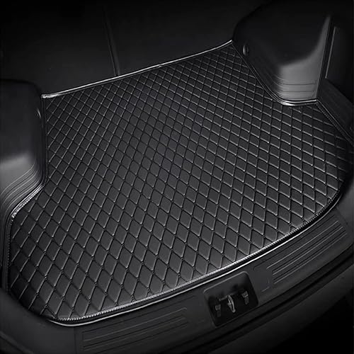 SZFCL Cuir Tapis Coffre Voiture pour Volkswagen T-Roc R-Line 2019-2023 2024 Lower Layer, Antidérapant Imperméable Protection Coffre Cargaison Doublure Accessories,Black-1 - Poukt