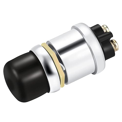 Greluma 3 Pcs Interrupteur à bouton de démarrage étanche, interrupteur d'allumage momentané robuste 12 V 50 A, bouton de démarrage du moteur pour voiture camion bateau RV ATV - Poukt