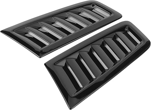 Aérations de Capot pour Focus RS MK2 Style, 2 Pièces Universelles Aérations de Capot Moteur Capot Moteur Pièces Extérieures de Voiture (Noir brillant) - Poukt