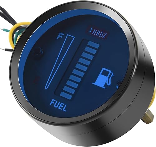 Jrpzcv 24 V 2 Pouces 52Mm Universel Voiture Moto Jauge de Niveau de Carburant Jauge LED Affichage de la LumièRe Jauge de RéServoir de Carburant Bateau Camion RV - Poukt
