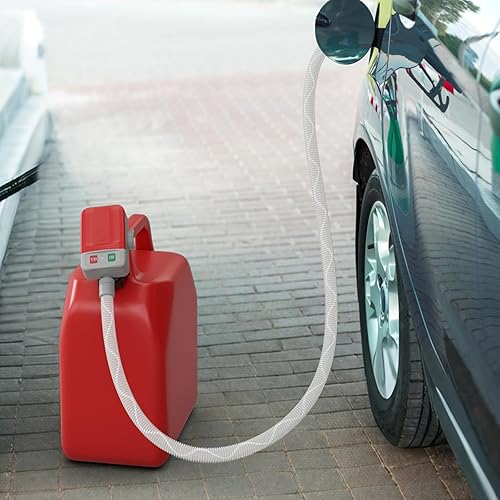 SOARS Pompe de Transfert Carburant, Pompe Electrique Carburant Alimenté par Batterie/USB, avec Capteur d'Arrêt Automatique, 3 Adaptateurs pour Bidons de Gaz, pour Essence, Huile, Diesel (14 LPM) - Poukt