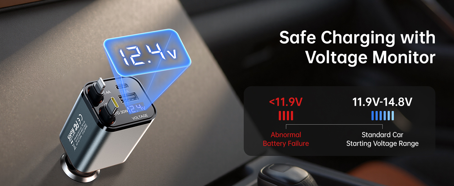 chargeur voiture retractable