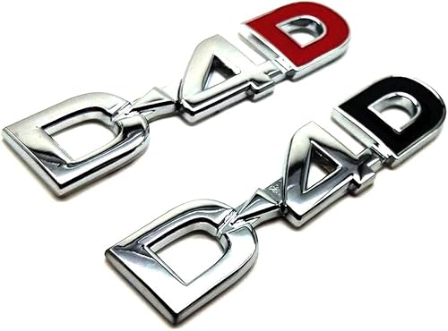 1 Pcs Personnalisé 3D Autocollants De Voiture en Métal D4D Autocollants De Voiture Badge Décoration Autocollants Universel pour Highlander (Rouge) - Poukt