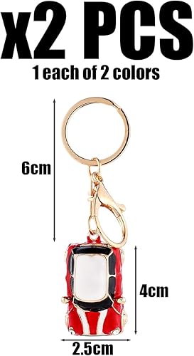 Porte-Clés Mini Voiture 2 Pièces, Porte-Clés Voiture Vintage, Porte-Clés Modèle en Métal, Porte-Clés Personnalisés, Porte-Clés Cadeaux pour Garçons - Poukt