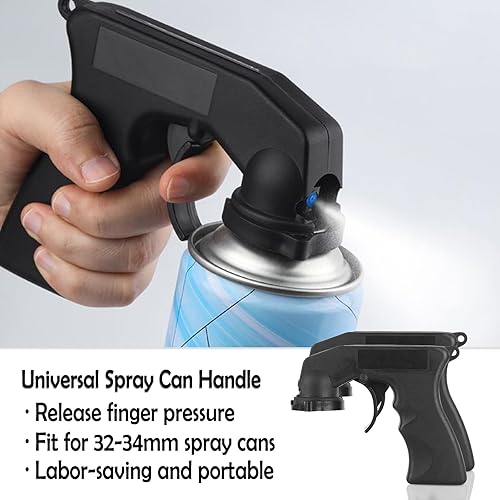 Lot de 2 porte-canettes avec poignée de pulvérisation, poignée pistolet pour pulvérisation, poignée de pistolet à peinture, support pour peinture aérosol - Poukt