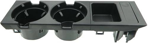 Bisenya 51168217953 Porte-gobelet pour Console Centrale - Porte-gobelet Double - Compatible avec Série 3 E46 316i 318d 318i 320d 320i 323i - Noir - Poukt
