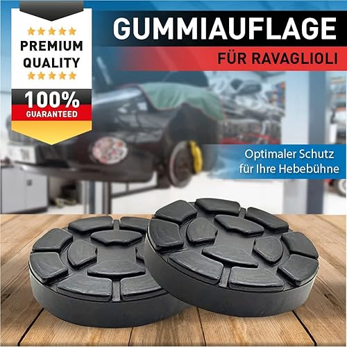 LIFTMAX Ravaglioli - Plaque en caoutchouc de qualité supérieure pour pont élévateur à 2 colonnes - Compatible avec RAV KPX 337, KPN250, KPN 255 KPX, KPN, KPH, plateau de réception extrêmement - Poukt