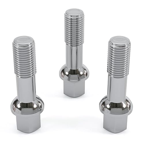 Lot de 20 boulons de roue M14 x 1,5 x 45 mm R14 - Pour jantes en aluminium - Compatibles avec Mercedes-Benz G S SL GL M GLC GLE Classe AMG - Chromé + sac - Poukt