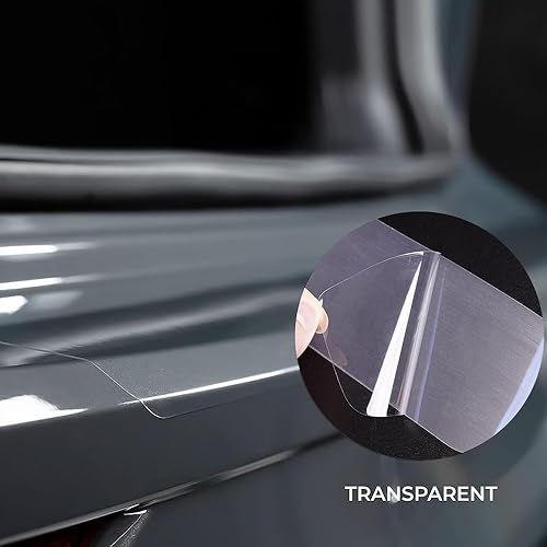 JGDLBXJY Film Protection Seuil de Coffre Voiture pour Audi Q7 2 (II) 4M I 2015-2024,Transparent Protection Pare Choc Voiture Seuil de Porte Voiture,Glossy - Poukt