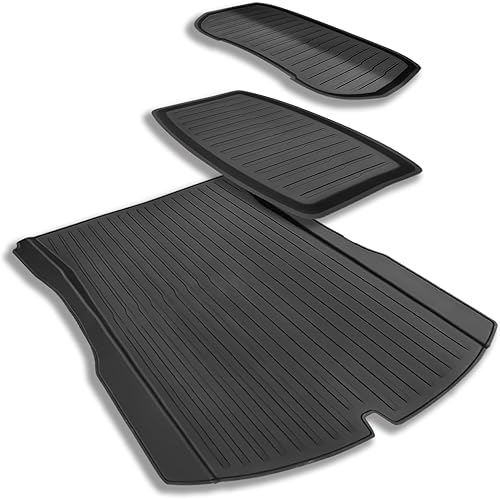 CYBERBEANS Lot de 6 Tapis de Sol pour Tesla Model Y 2024 2025 XPE Toutes Saisons, antidérapants, imperméables, 3D, Avant et arrière - Poukt